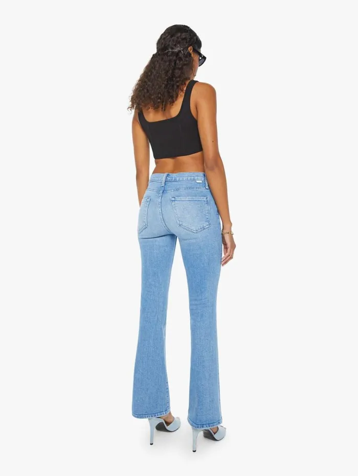 Women Flare Mother Denim The Weekender Blue
