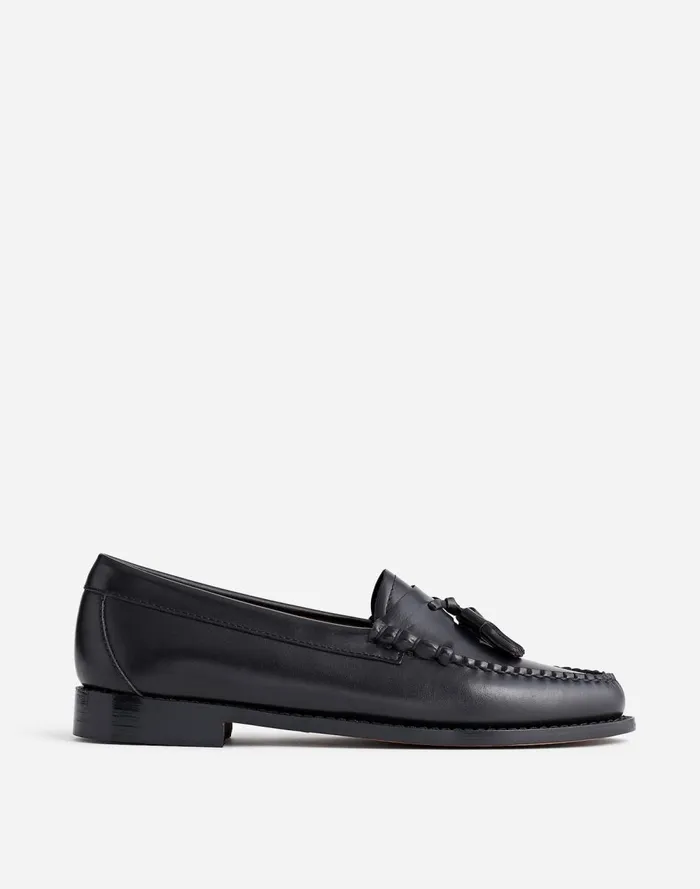 Women Flats and Loafers Madewell GHBASS Layla Weejuns Loafers In Leather Black