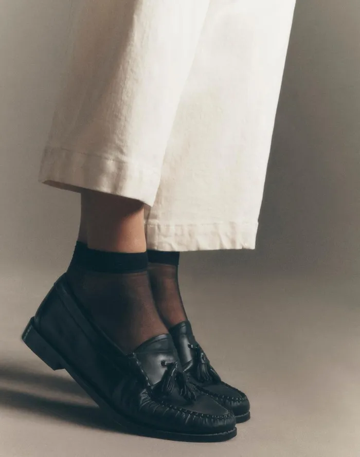 Women Flats and Loafers Madewell GHBASS Layla Weejuns Loafers In Leather Black