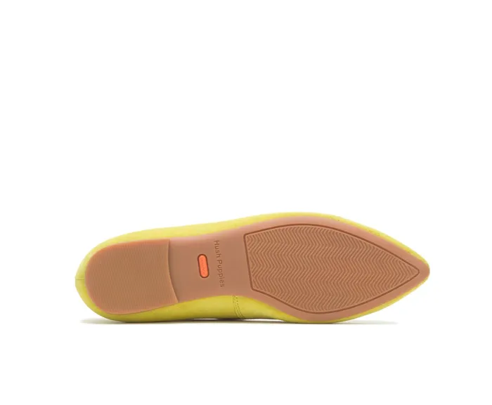Women Flats and SlipOns Hush Puppies Sadie Tassel SlipOn Sun Yellow Suede