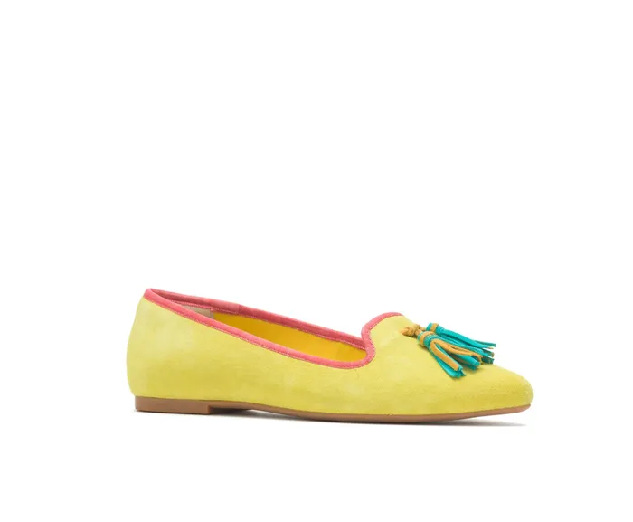 Women Flats and SlipOns Hush Puppies Sadie Tassel SlipOn Sun Yellow Suede