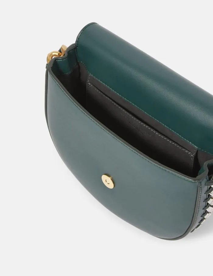 Women Frayme Medium Flap Shoulder Bag Forest Green Stella McCartney Frayme Bag Women Frayme Medium Flap Shoulder Bag Forest Green Stella McCartney Frayme Bag