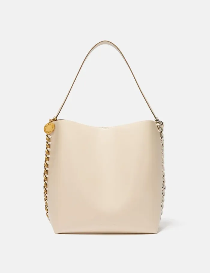 Women Frayme Tote Bag Pure White Stella McCartney TopHandle Bags