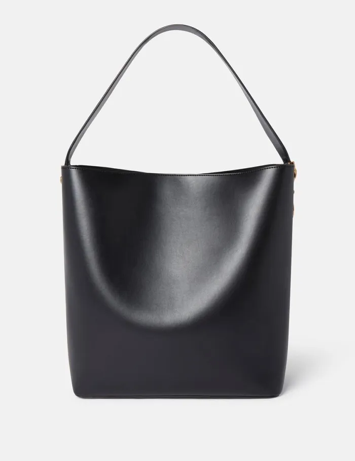 Women Frayme Whipstitch Tote Bag Midnight Black Stella McCartney Tote Bags