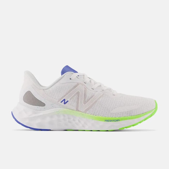 Women Fresh Foam Arishi V4 White With Pixel Green And Bright Lapis New Balance Running