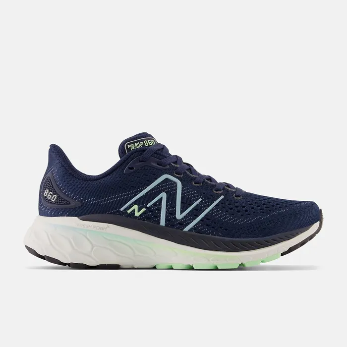 Women Fresh Foam X 860v13 Nb Navy With Bleach Blue And Green Aura New Balance Running