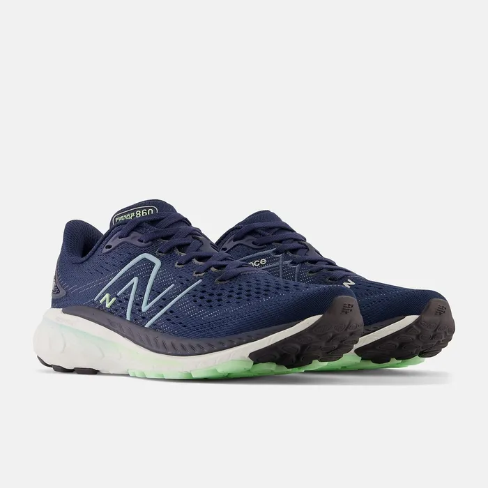 Women Fresh Foam X 860v13 Nb Navy With Bleach Blue And Green Aura New Balance Running