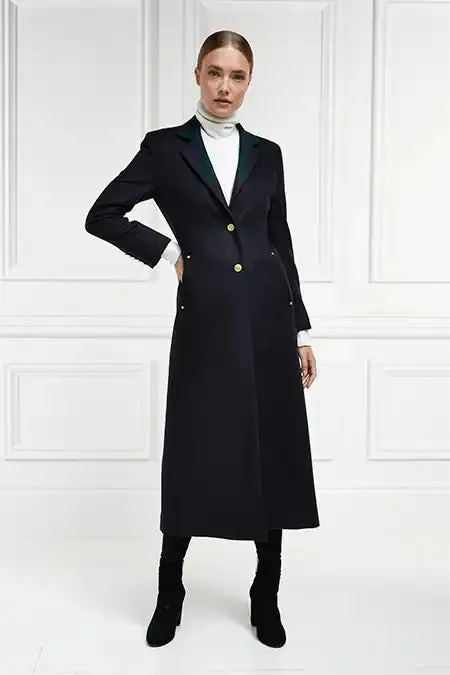 Women Full Length Regency Coat Soft Navy Blackwatch Holland Cooper Tailoring