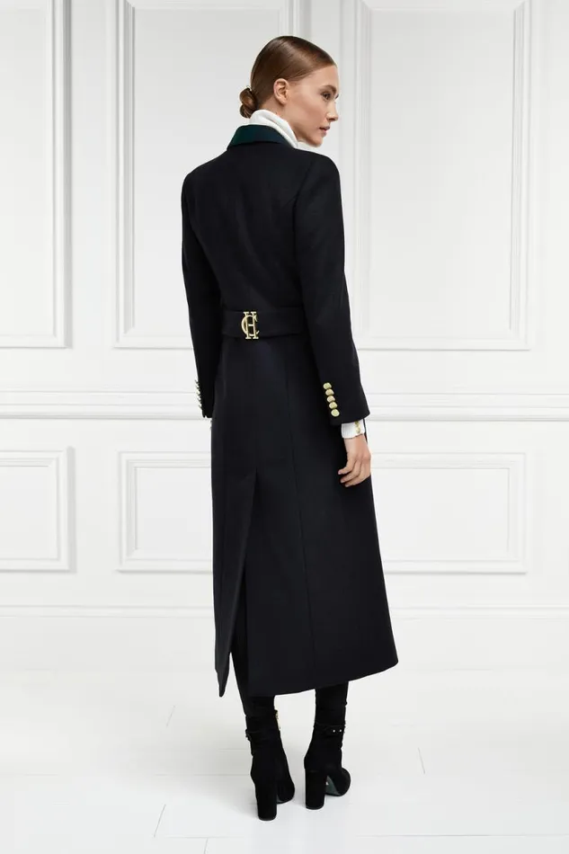 Women Full Length Regency Coat Soft Navy Blackwatch Holland Cooper Tailoring