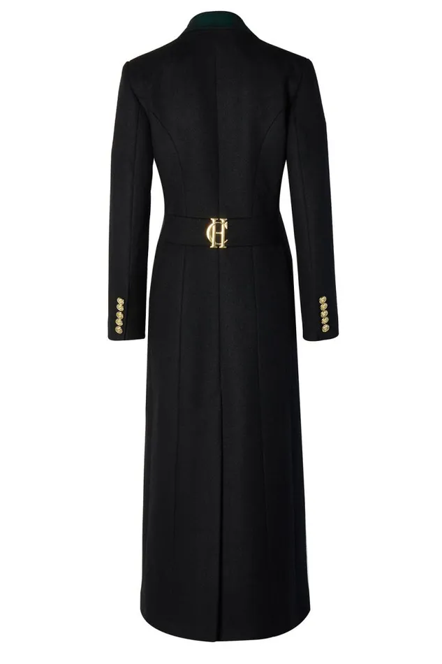 Women Full Length Regency Coat Soft Navy Blackwatch Holland Cooper Tailoring