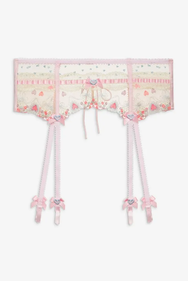 Women Gabriella Garter Belt Pink For Love and Lemons Lingerie