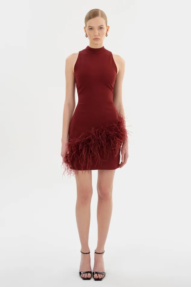 Women GEORGINA Mock Neck Dress Syrah LAMARQUE Dresses
