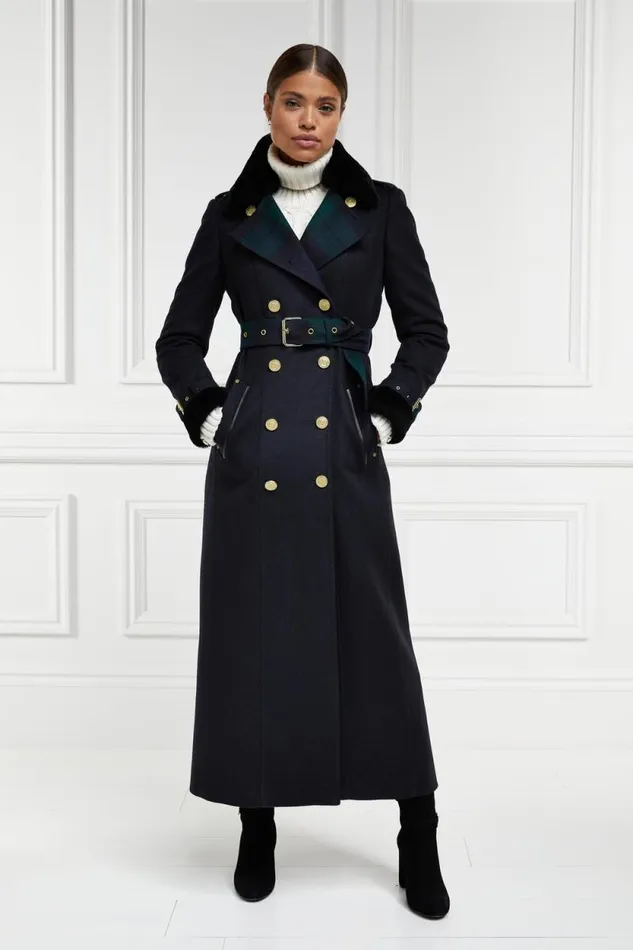 Women Gold Label Trench Soft Navy Blackwatch Holland Cooper Coats
