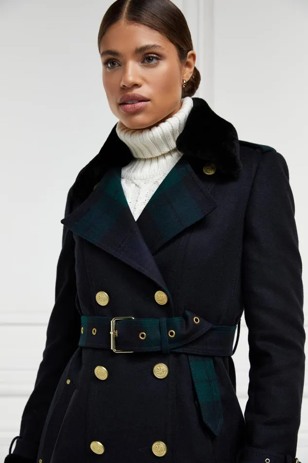 Women Gold Label Trench Soft Navy Blackwatch Holland Cooper Coats