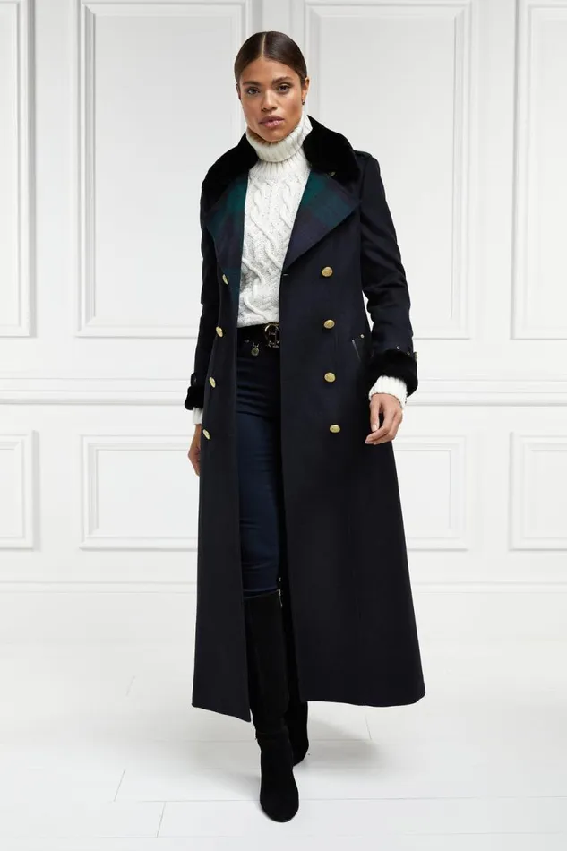 Women Gold Label Trench Soft Navy Blackwatch Holland Cooper Coats