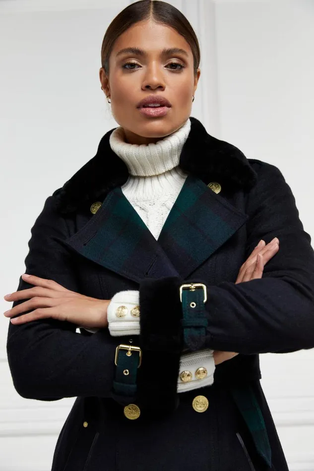 Women Gold Label Trench Soft Navy Blackwatch Holland Cooper Coats