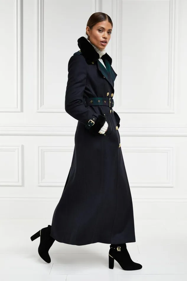Women Gold Label Trench Soft Navy Blackwatch Holland Cooper Coats