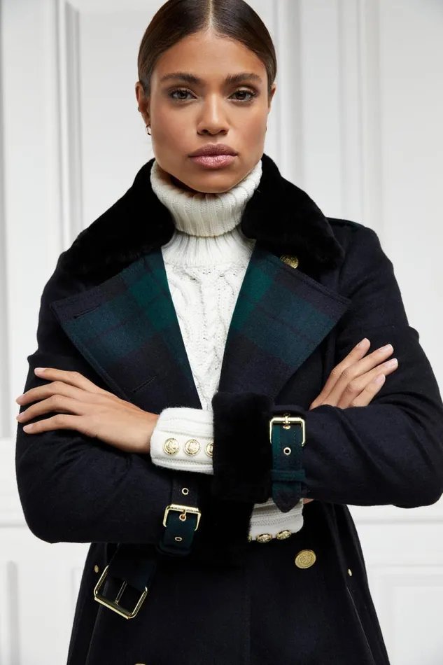 Women Gold Label Trench Soft Navy Blackwatch Holland Cooper Coats