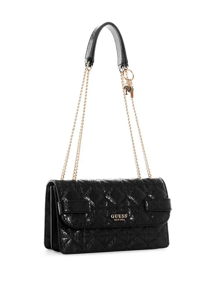 Women Half Flap GUESS Black Malia Convertible Crossbody Bag Women Half Flap GUESS Black Malia Convertible Crossbody Bag