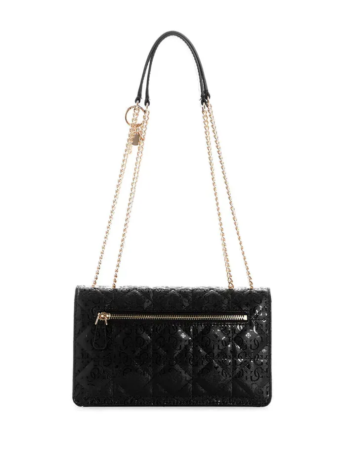 Women Half Flap GUESS Black Malia Convertible Crossbody Bag Women Half Flap GUESS Black Malia Convertible Crossbody Bag