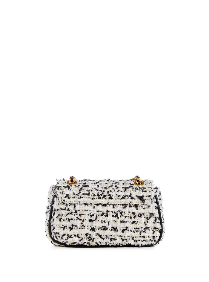Women Half Flap GUESS Cream Multi Giully Mini Crossbody Bag