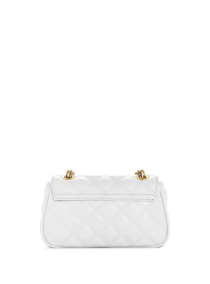 Women Half Flap GUESS White Giully Mini Crossbody Bag