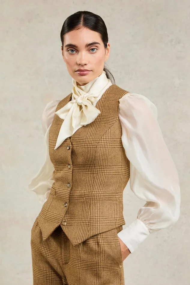 Women Hampton Waistcoat Tawny Holland Cooper Tailoring