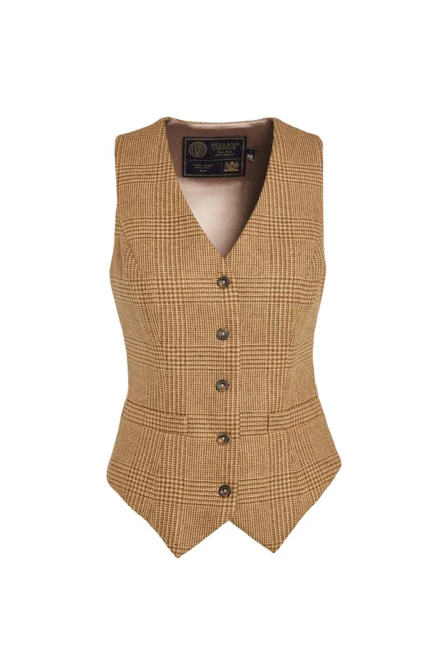 Women Hampton Waistcoat Tawny Holland Cooper Tailoring Women Hampton Waistcoat Tawny Holland Cooper Tailoring