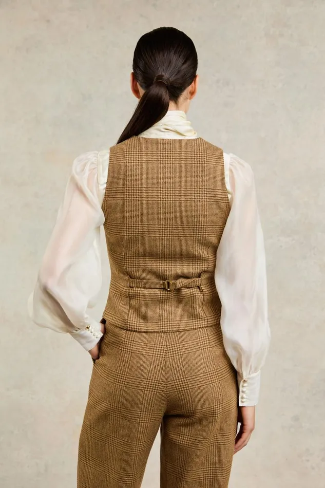 Women Hampton Waistcoat Tawny Holland Cooper Tailoring Women Hampton Waistcoat Tawny Holland Cooper Tailoring