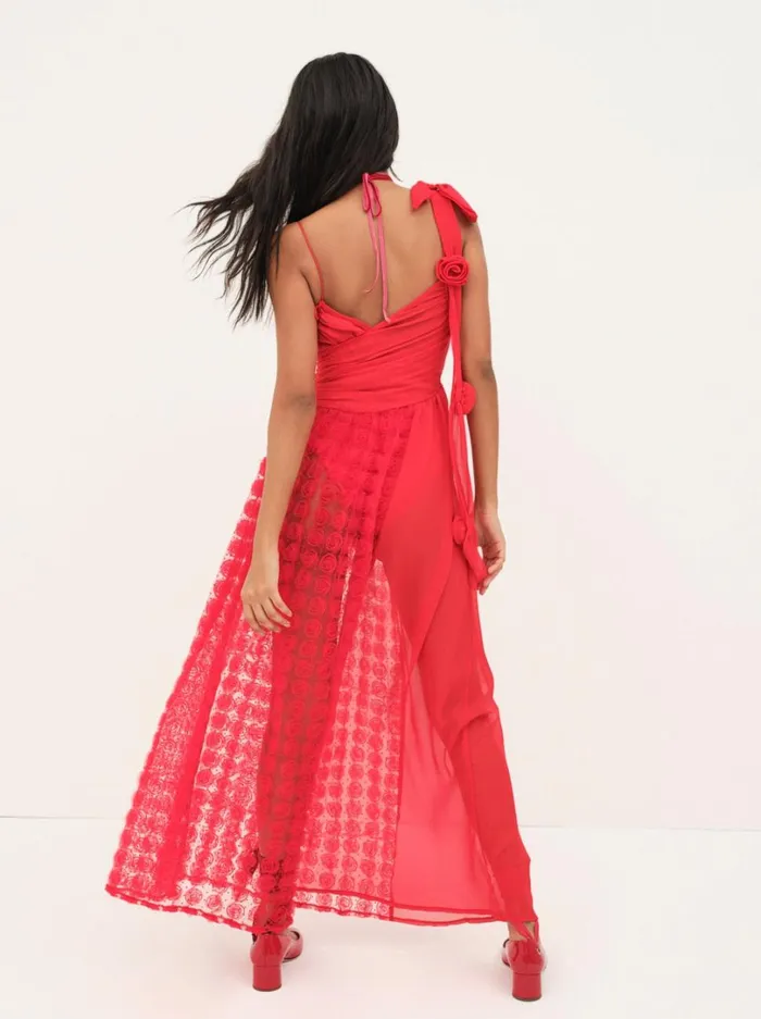 Women Hannah Maxi Dress Red For Love and Lemons Dresses