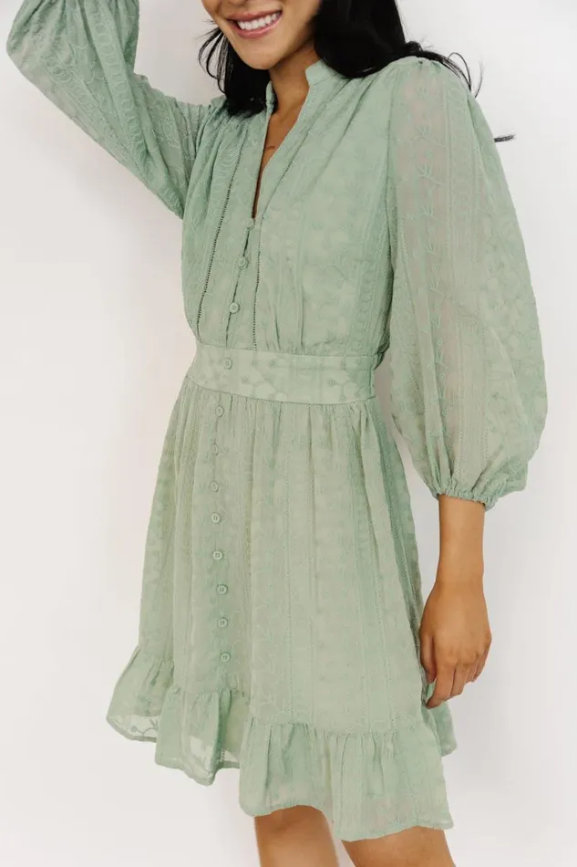 Women Harmony Embossed Dress Sage Baltic Born Short Dresses