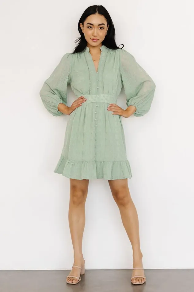 Women Harmony Embossed Dress Sage Baltic Born Short Dresses