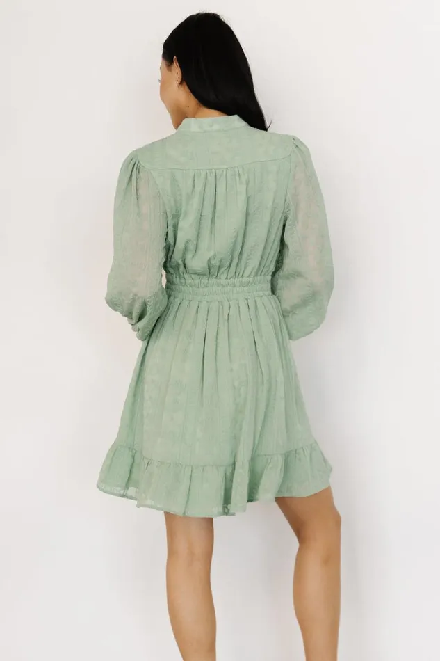Women Harmony Embossed Dress Sage Baltic Born Short Dresses