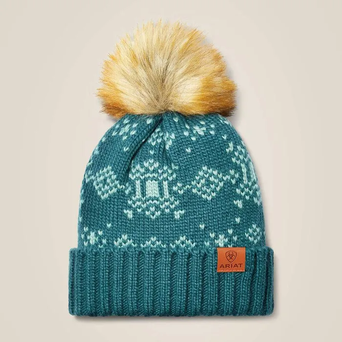 Women Hats and Caps Ariat Patrona Beanie Reflecting Pondandarctic