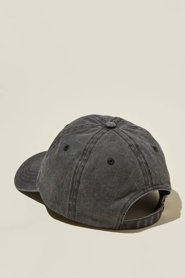 Women Hats Cotton On Classic Dad Cap Butterfly Embroiderywashed Black