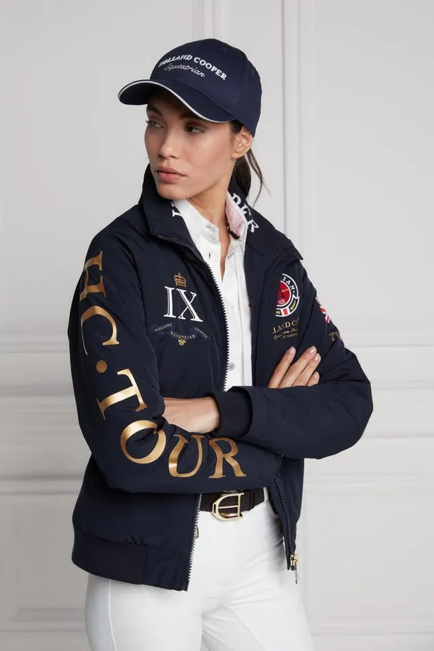 Women HC Equestrian Cap Ink Navy Holland Cooper Hats and Headbands