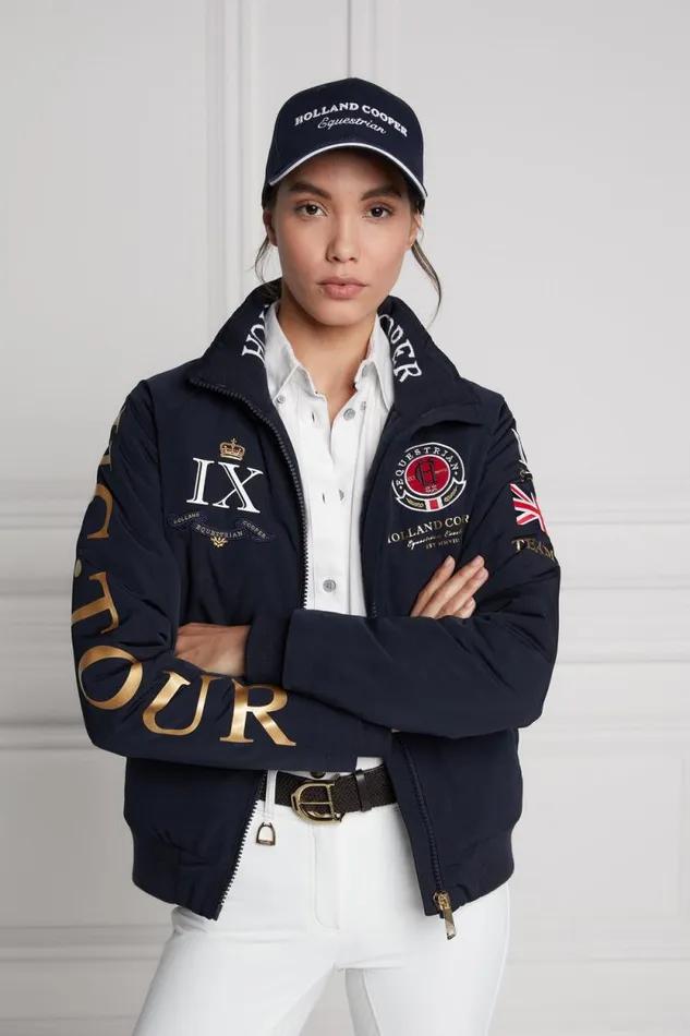 Women HC Equestrian Cap Ink Navy Holland Cooper Hats and Headbands