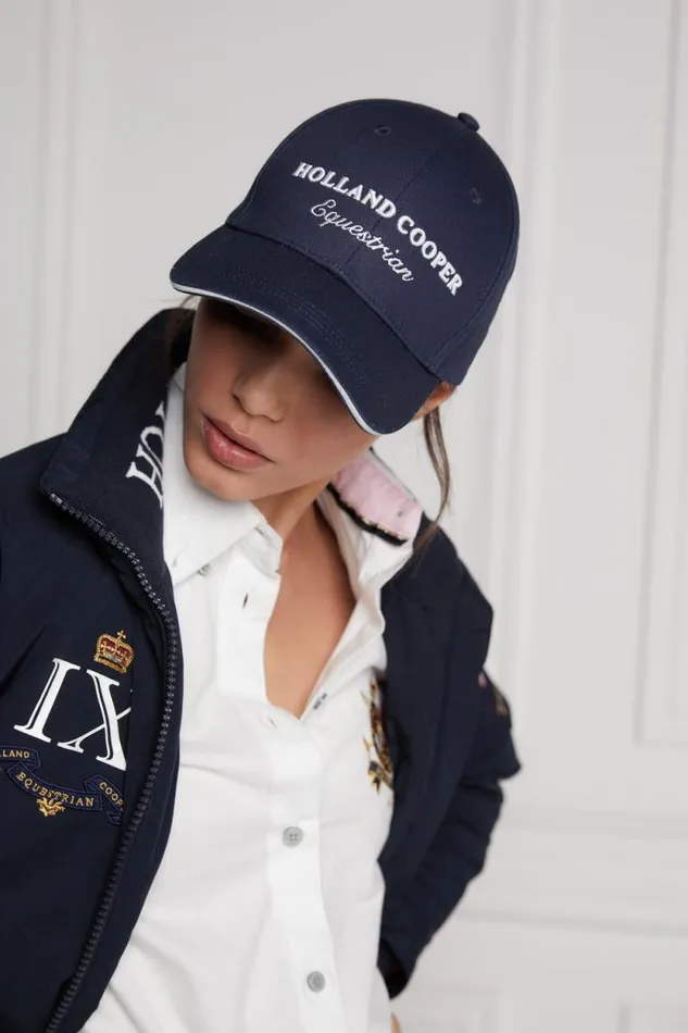 Women HC Equestrian Cap Ink Navy Holland Cooper Hats and Headbands