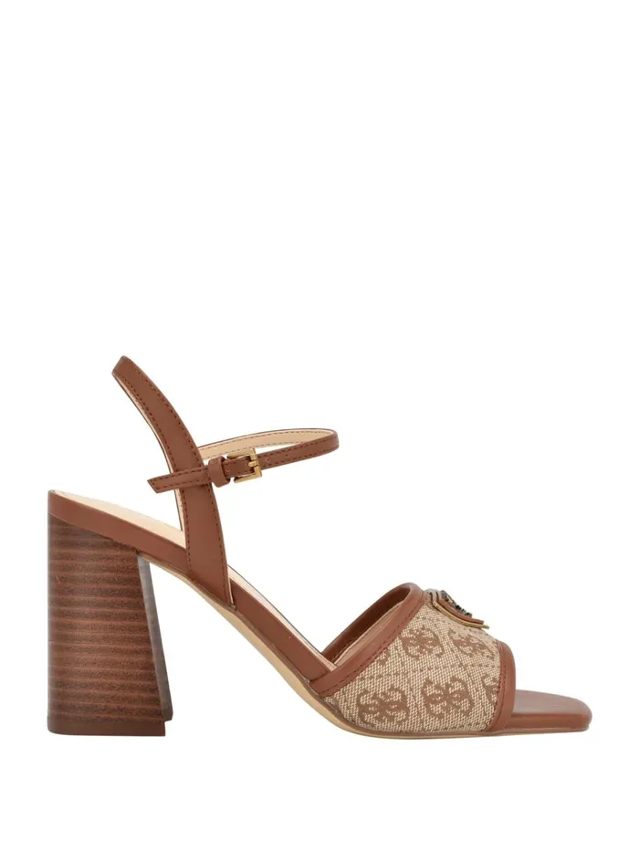 Women Heels GUESS Brown Logo Glaven Block Heels Women Heels GUESS Brown Logo Glaven Block Heels