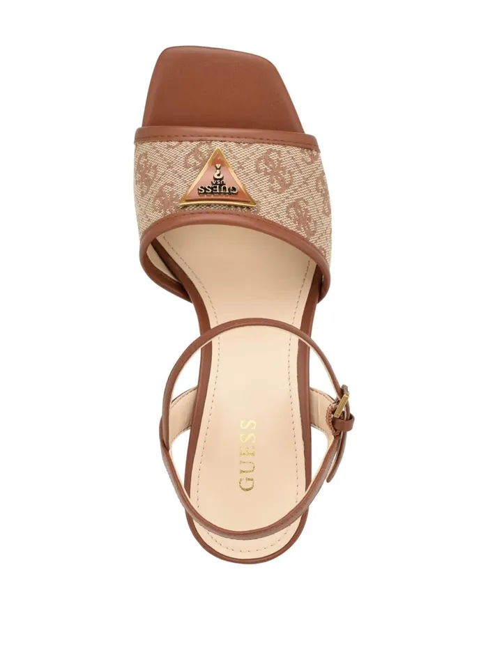Women Heels GUESS Brown Logo Glaven Block Heels Women Heels GUESS Brown Logo Glaven Block Heels