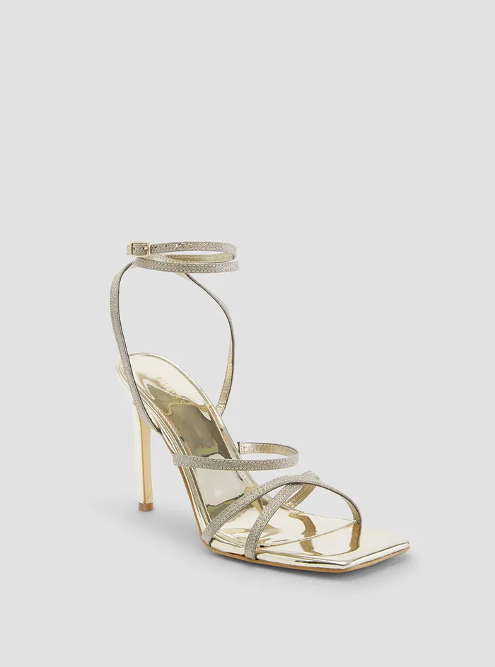 Women Heels GUESS Gold Sabie Patent High Heels
