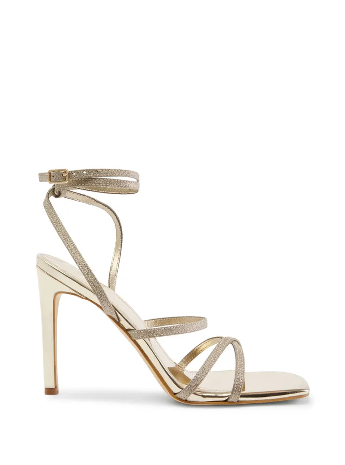 Women Heels GUESS Gold Sabie Patent High Heels