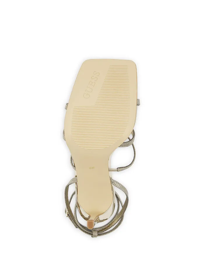 Women Heels GUESS Gold Sabie Patent High Heels