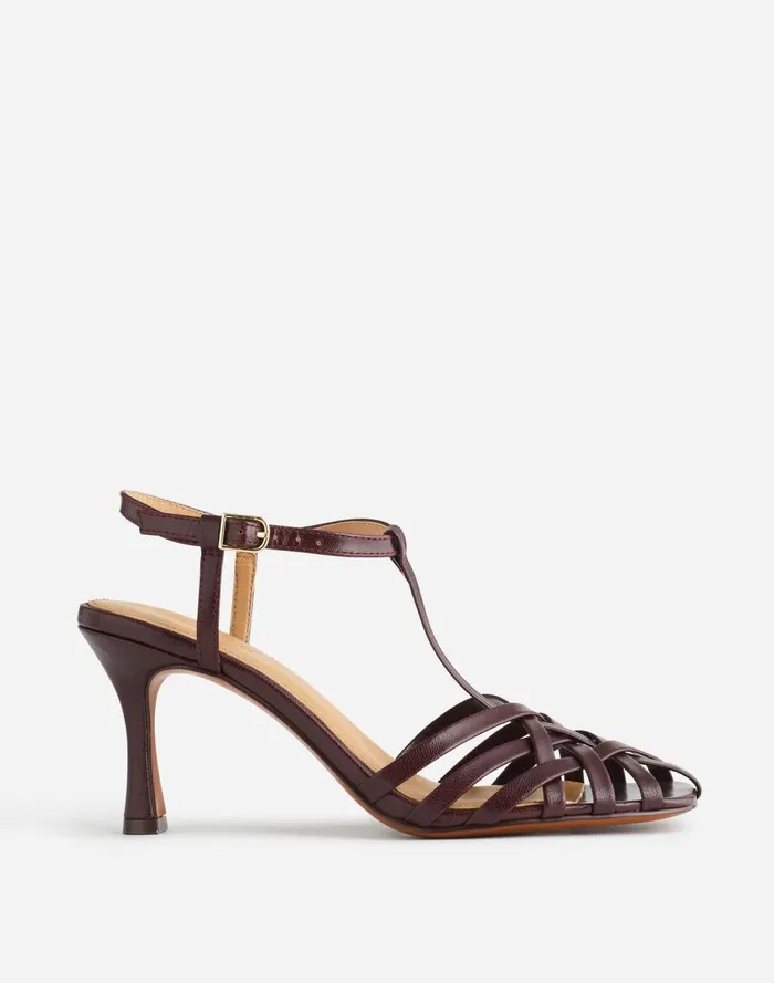 Women Heels Madewell The Milano Heeled Sandal Dark Plum