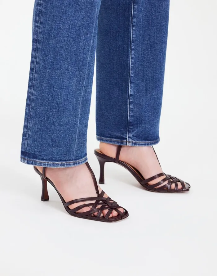 Women Heels Madewell The Milano Heeled Sandal Dark Plum