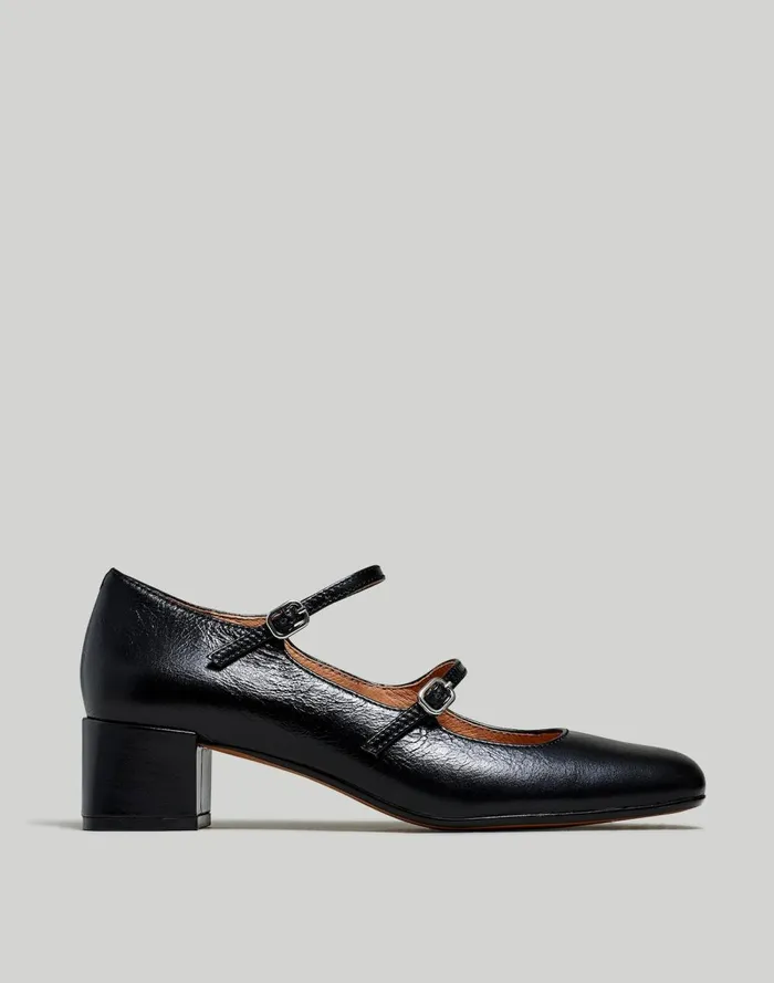 Women Heels Madewell The Nettie Heeled Mary Jane True Black