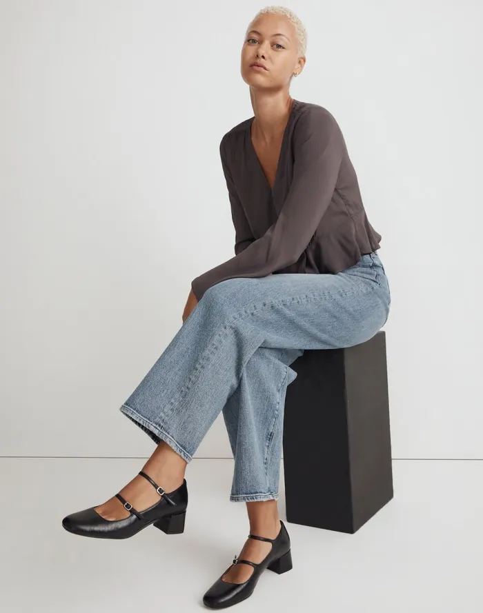 Women Heels Madewell The Nettie Heeled Mary Jane True Black