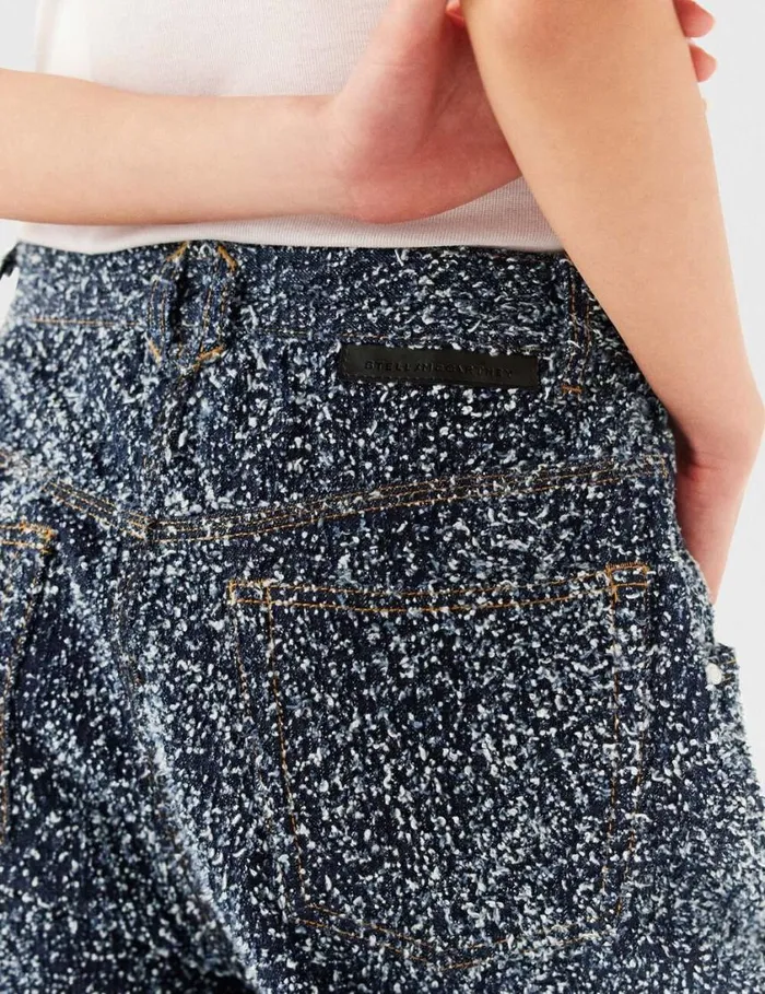 Women HighRise Denim Boucl Jeans Speckled Blue Stella McCartney Pants And Shorts Women HighRise Denim Boucl Jeans Speckled Blue Stella McCartney Pants And Shorts