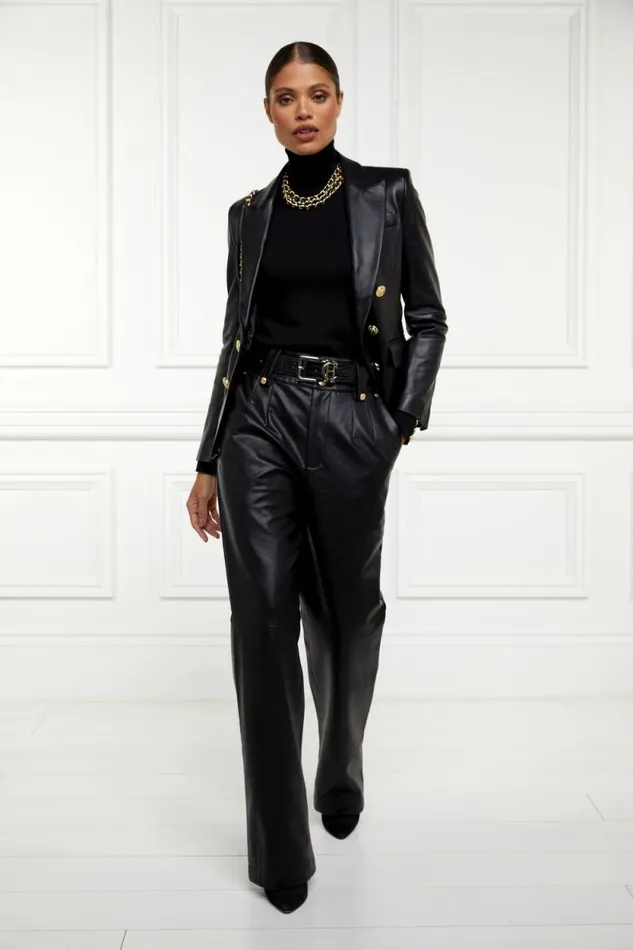 Women High Waisted Faux Leather Trouser Black Holland Cooper Trousers Women High Waisted Faux Leather Trouser Black Holland Cooper Trousers