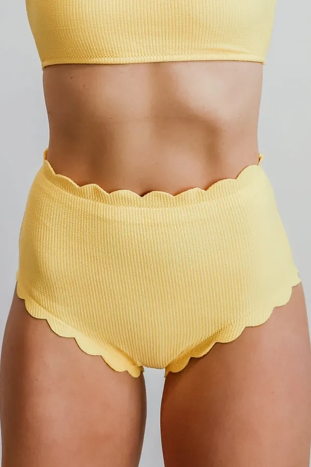 Women Honolulu High Waist Bikini Bottom Yellow Baltic Born Bikini